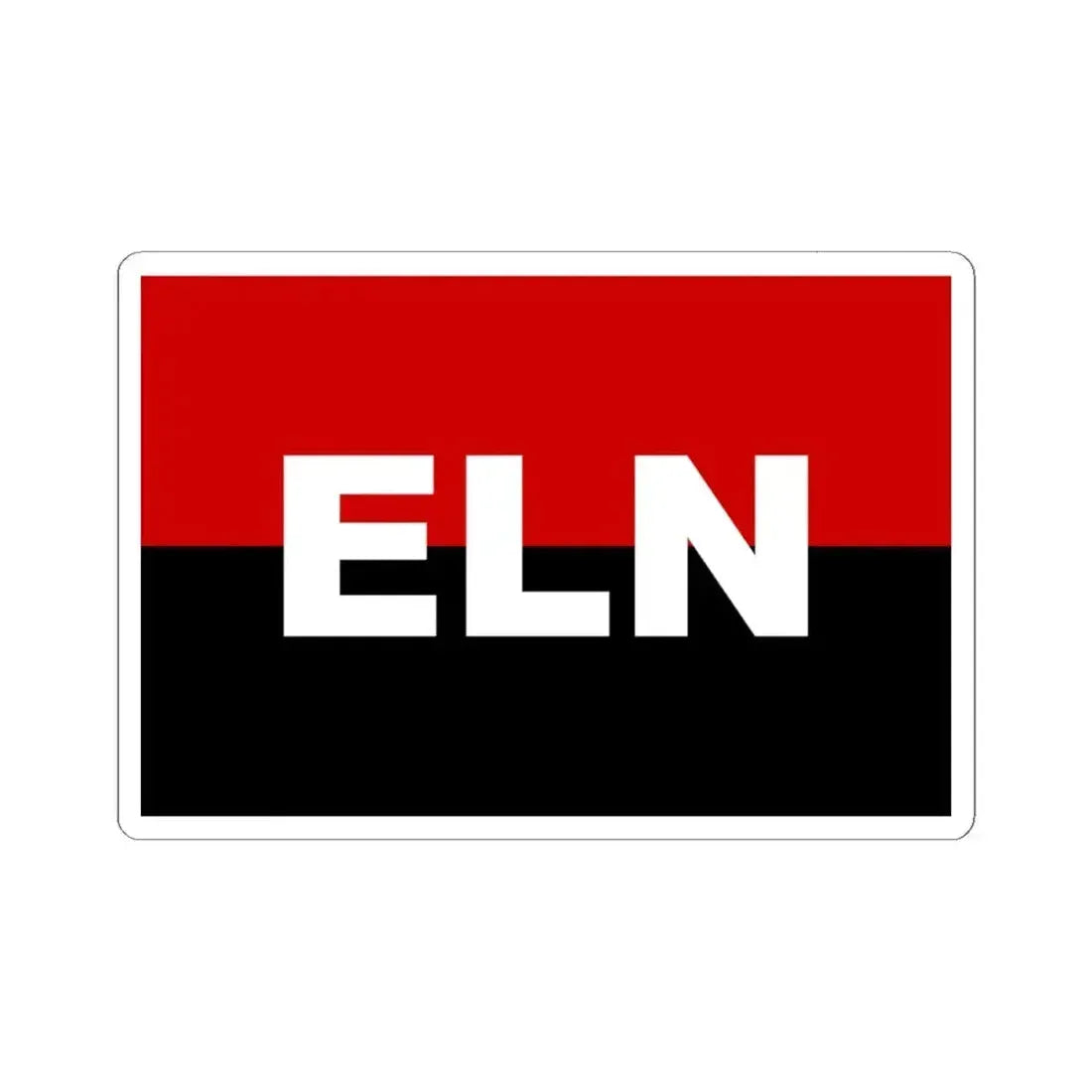 Flag of ELN (Colombia) STICKER Vinyl Kiss-Cut Decal 6 Inch White - The Sticker Space