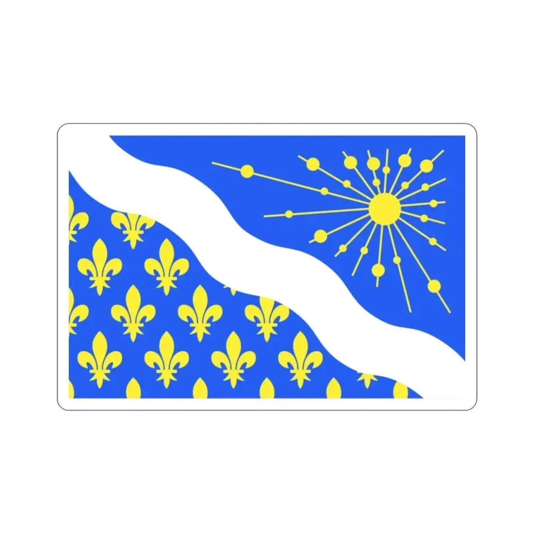 Flag of Essonne France 2 STICKER Vinyl Die-Cut Decal - The Sticker Space