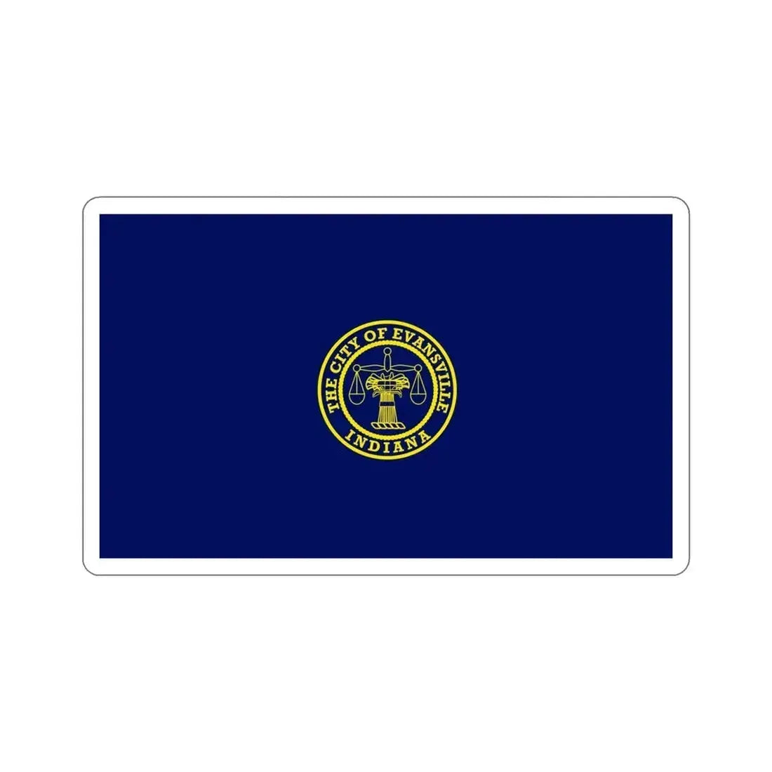 Flag of Evansville Indiana USA STICKER Vinyl Die-Cut Decal - The Sticker Space