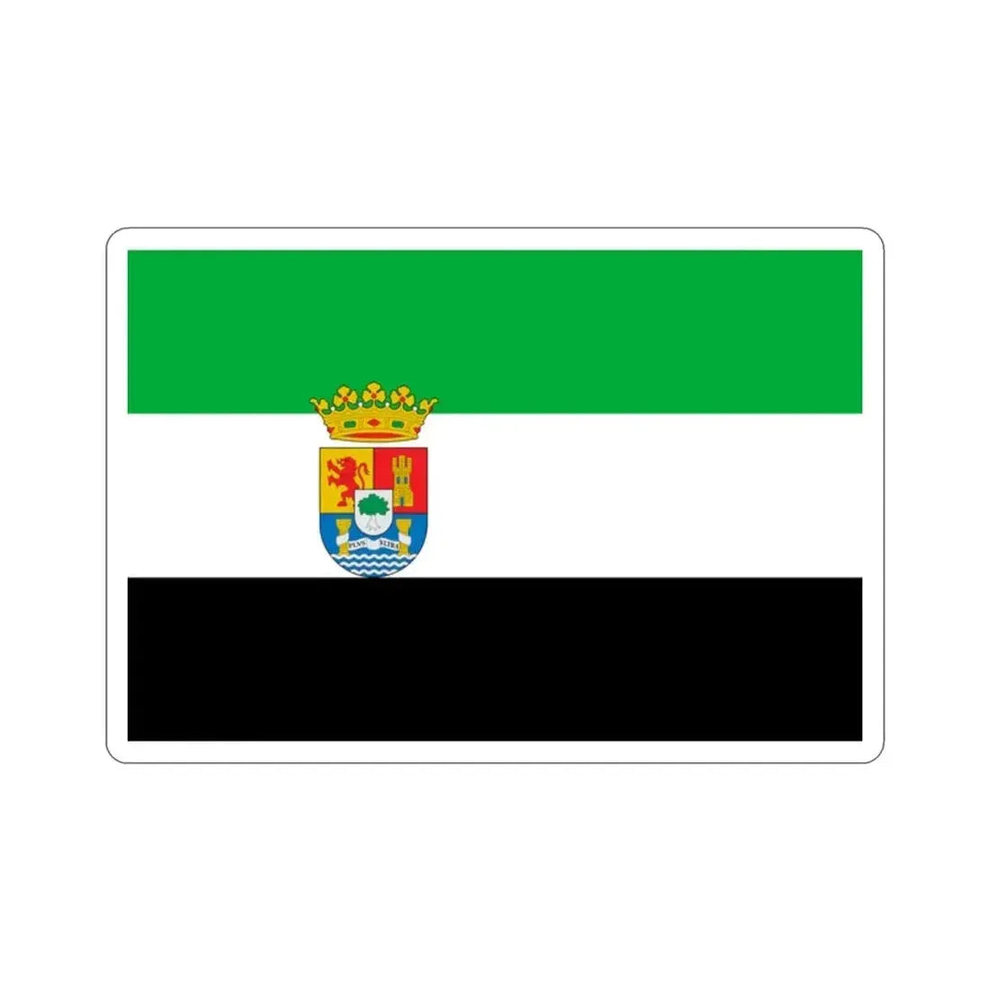 Flag of Extremadura Spain STICKER Vinyl Die-Cut Decal - The Sticker Space