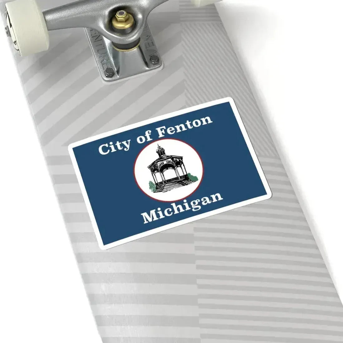 Flag of Fenton Michigan (United States) STICKER Vinyl Kiss-Cut Decal - The Sticker Space