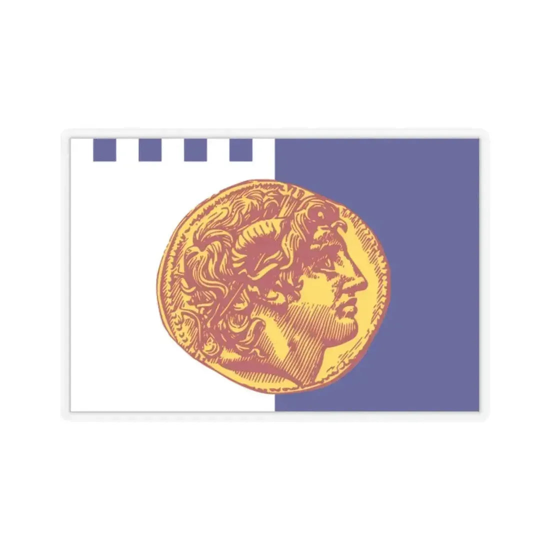 Flag of Flag of Thessaloniki Greece - STICKER Vinyl Kiss-Cut Decal - The Sticker Space