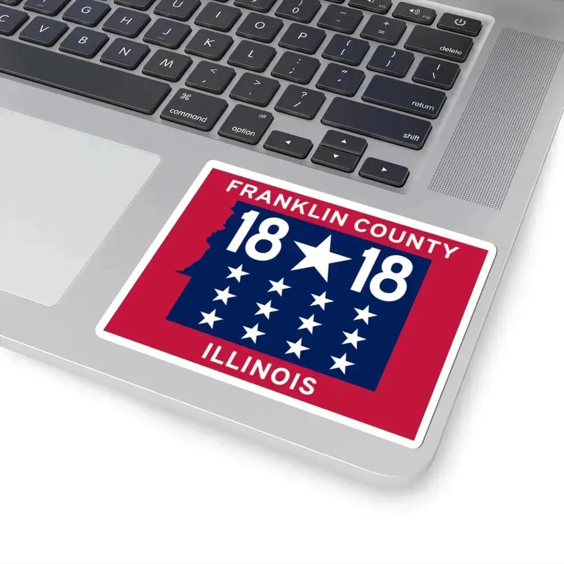 Flag of Franklin County Illinois (United States) STICKER Vinyl Kiss-Cut Decal - The Sticker Space