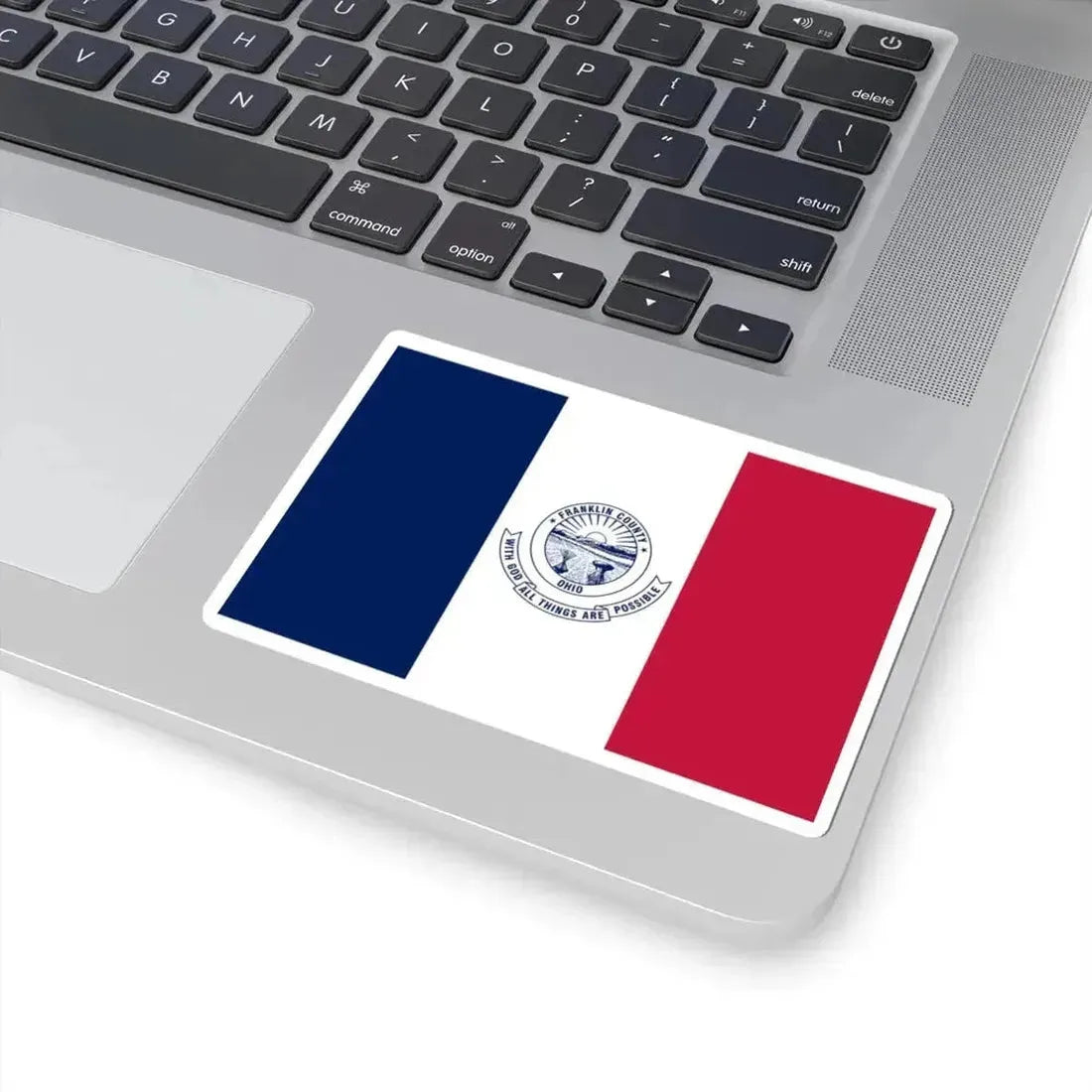 Flag of Franklin County Ohio (United States) STICKER Vinyl Kiss-Cut Decal - The Sticker Space