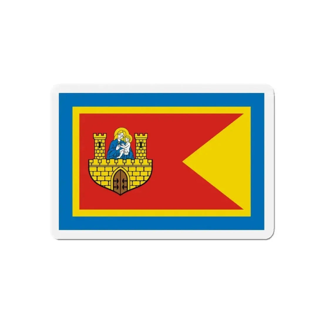 Flag of Frombork Poland - Refrigerator Magnet - The Sticker Space
