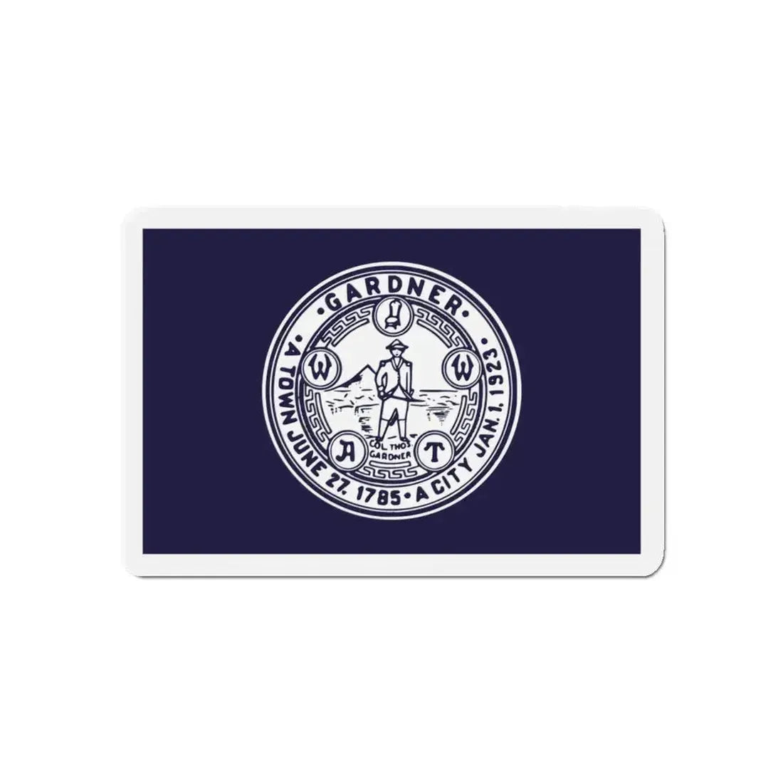 Flag of Gardner Massachusetts - Refrigerator Magnet - The Sticker Space