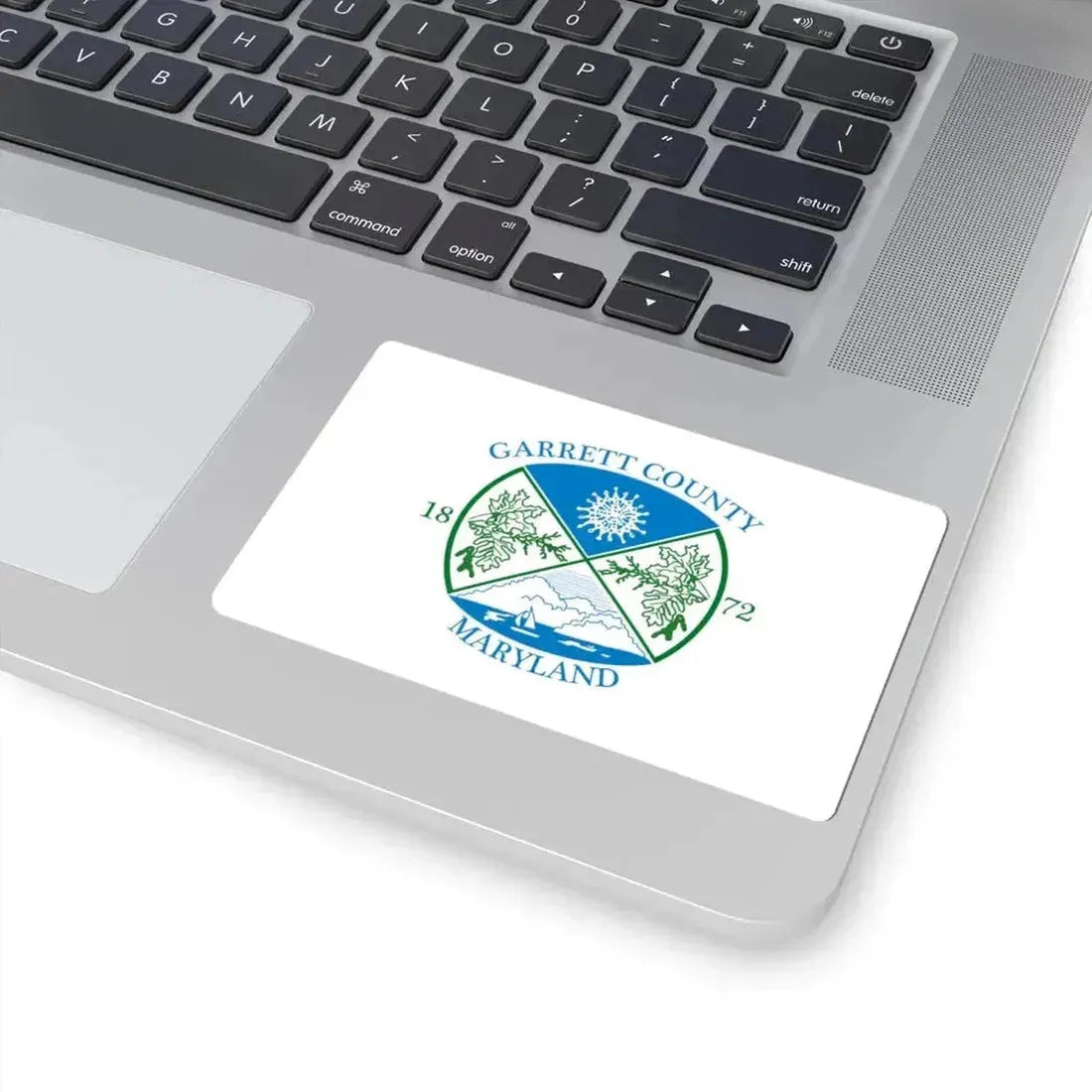 Flag of Garrett County Maryland (United States) STICKER Vinyl Kiss-Cut Decal - The Sticker Space