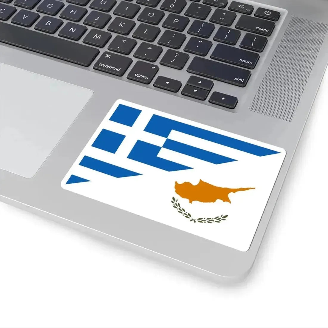 Flag of Greece and Cyprus (Cyprus) STICKER Vinyl Kiss-Cut Decal - The Sticker Space