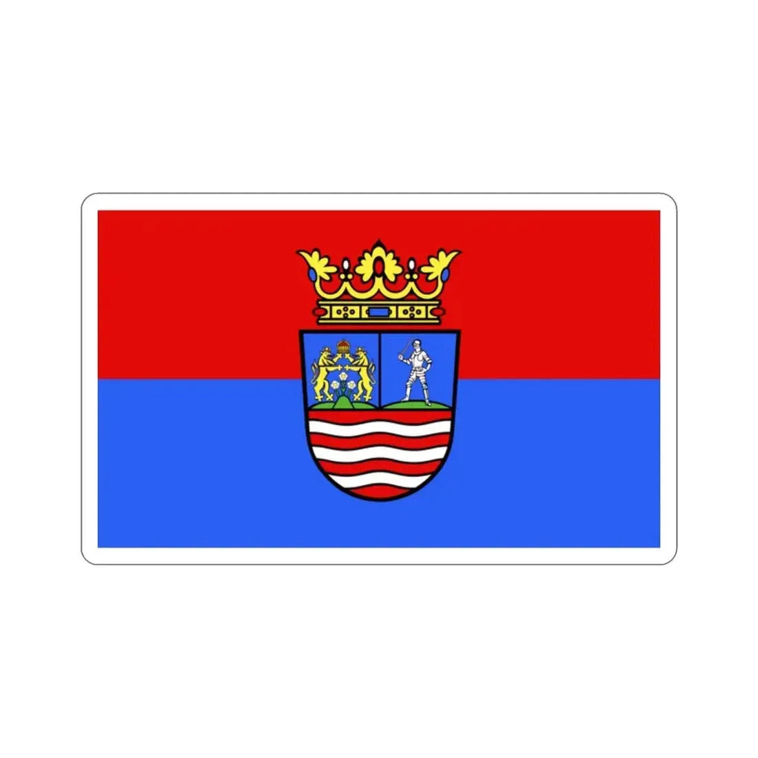 Flag of Győr Moson Sopron County Hungary STICKER Vinyl Die-Cut Decal - The Sticker Space