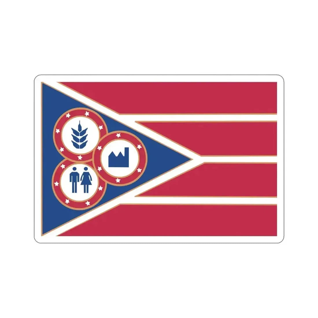 Flag of Hancock County Ohio STICKER Vinyl Die-Cut Decal - The Sticker Space