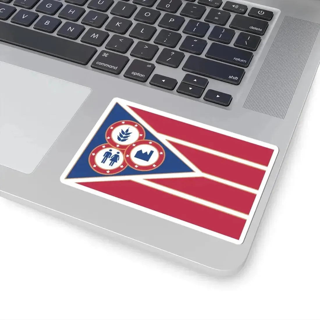 Flag of Hancock County Ohio (United States) STICKER Vinyl Kiss-Cut Decal - The Sticker Space