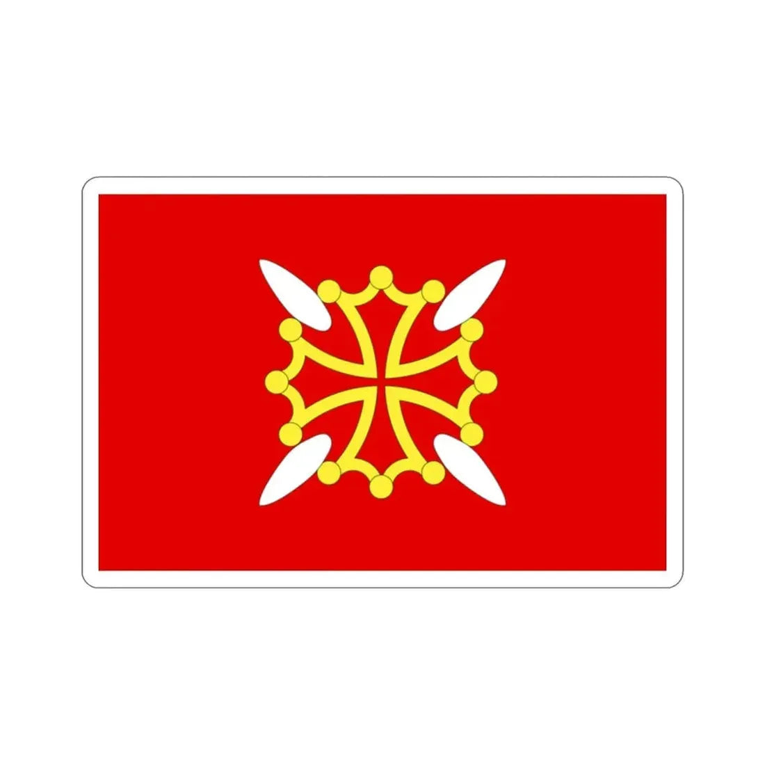 Flag of Haute Garonne France 2 STICKER Vinyl Die-Cut Decal - The Sticker Space