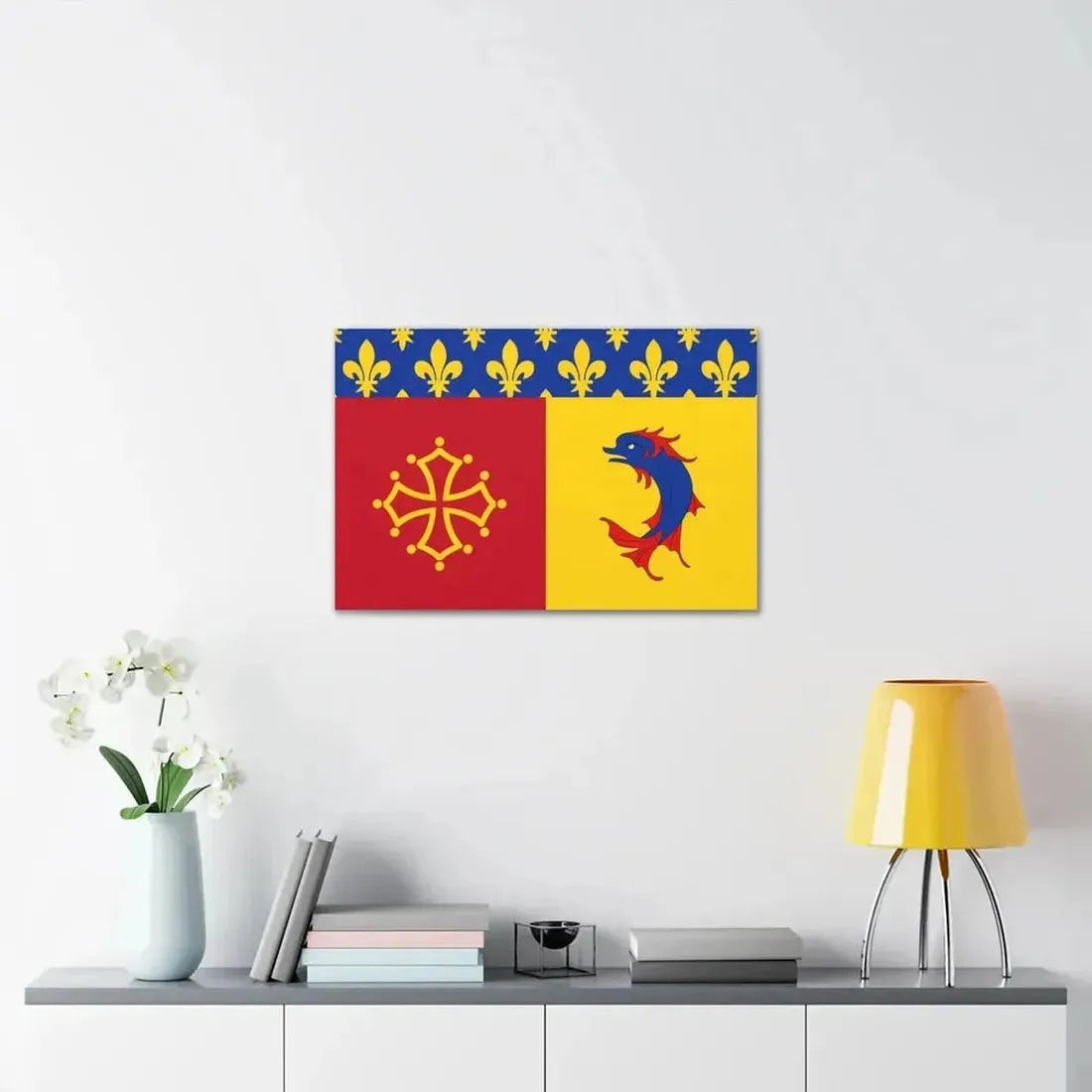 Flag of Hautes Alpes France - Canvas Wall Art - The Sticker Space