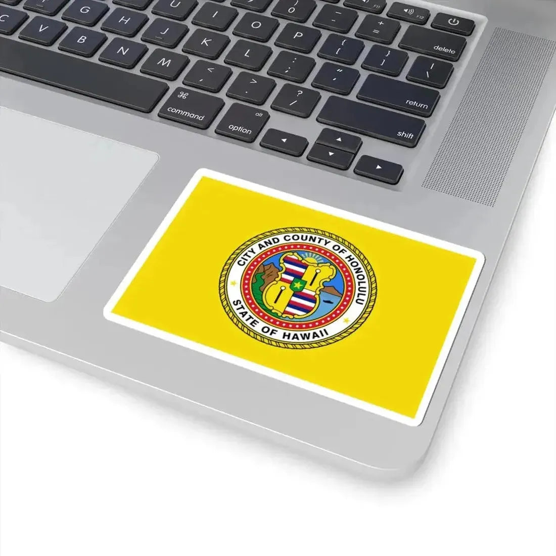 Flag of Honolulu Hawaii (United States) STICKER Vinyl Kiss-Cut Decal - The Sticker Space