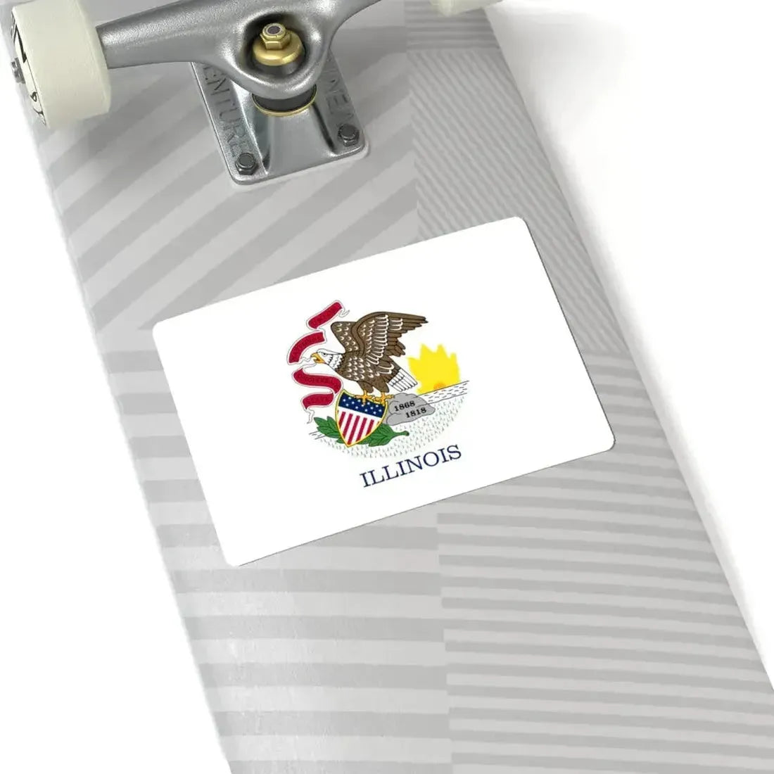 Flag of Illinois 3-2 (United States) STICKER Vinyl Kiss-Cut Decal - The Sticker Space