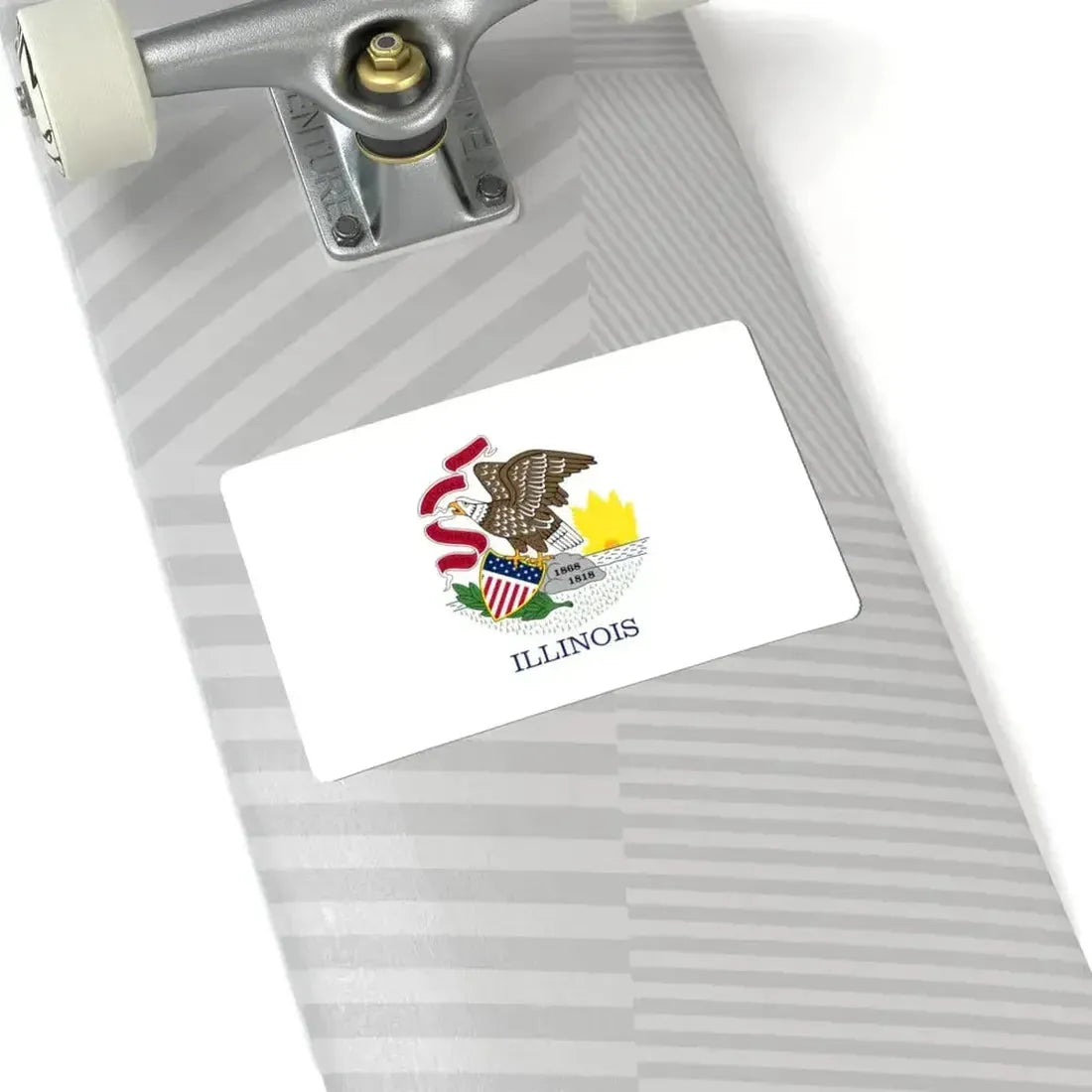 Flag of Illinois (United States) STICKER Vinyl Kiss-Cut Decal - The Sticker Space