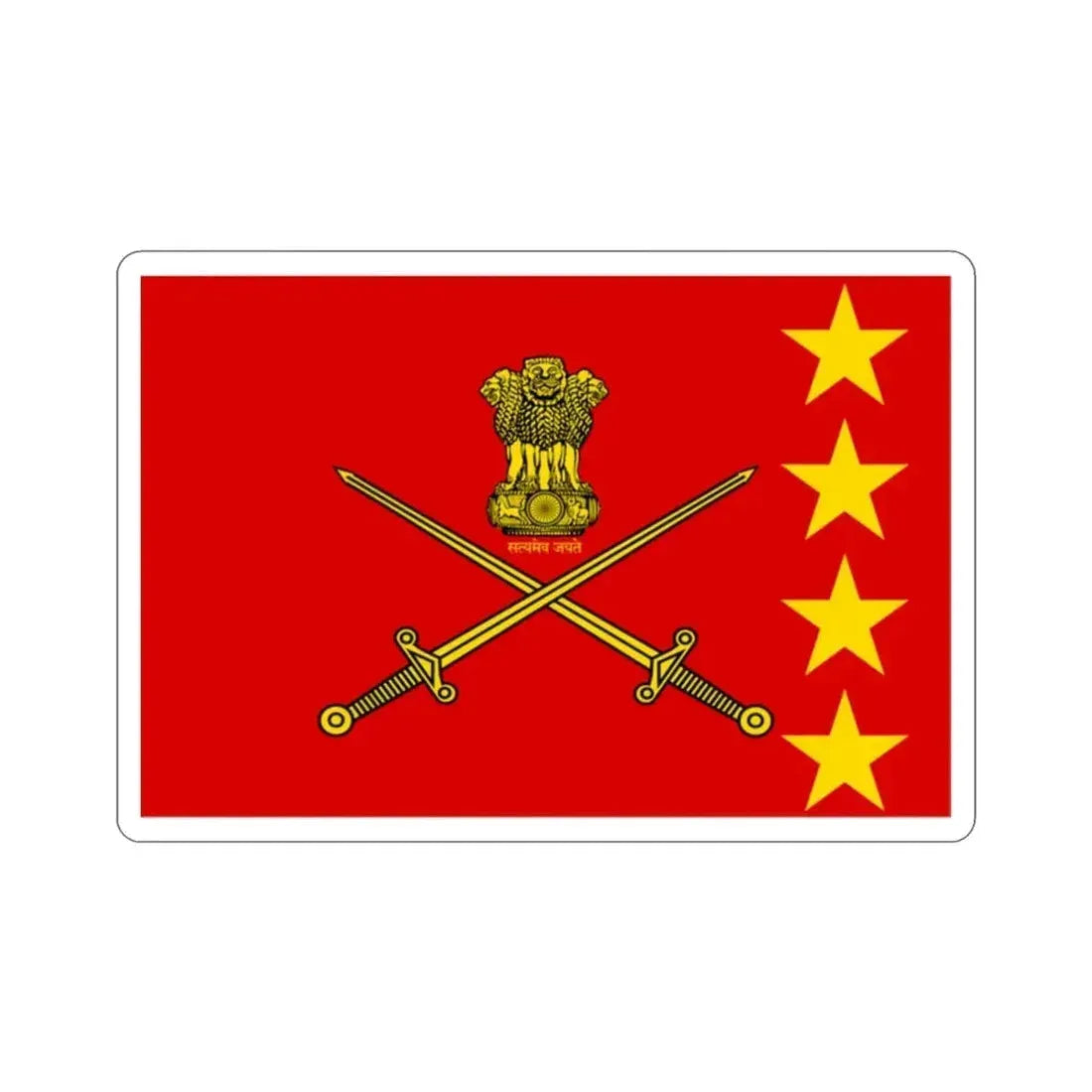 Flag of Indian Generals (India) STICKER Vinyl Die-Cut Decal - The Sticker Space