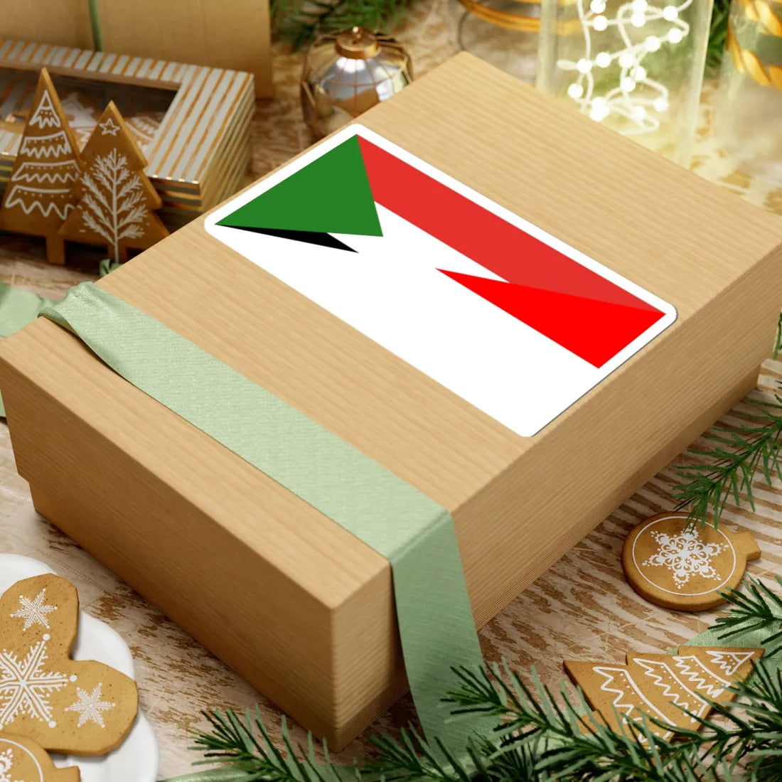 Flag of Indonesia and Sudan (Indonesia) STICKER Vinyl Kiss-Cut Decal - The Sticker Space