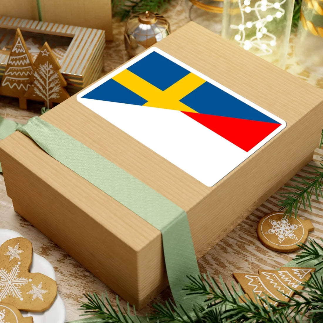 Flag of Indonesia and Sweden (Indonesia) STICKER Vinyl Kiss-Cut Decal - The Sticker Space