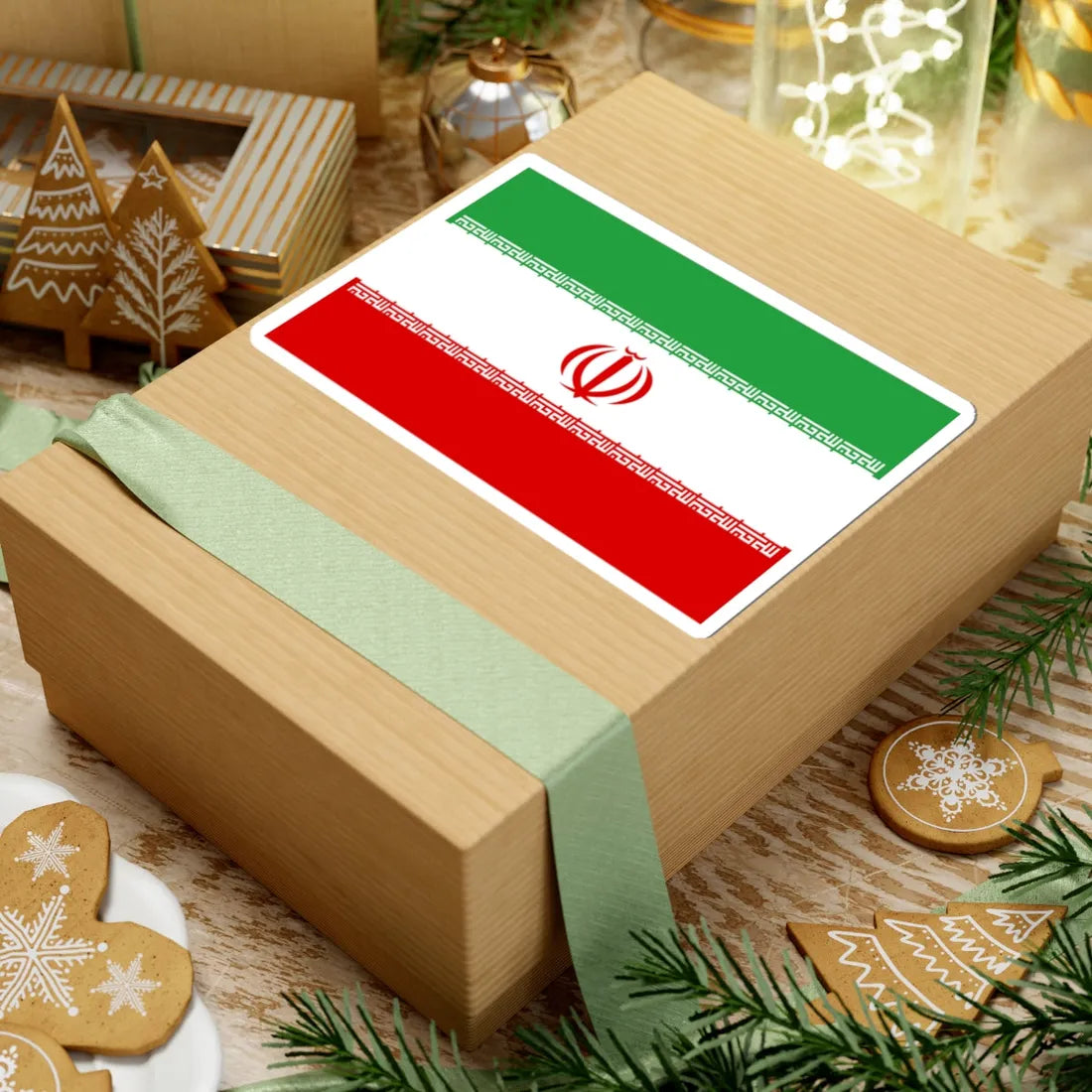 Flag of Iran 3-2 (Iran) STICKER Vinyl Kiss-Cut Decal - The Sticker Space