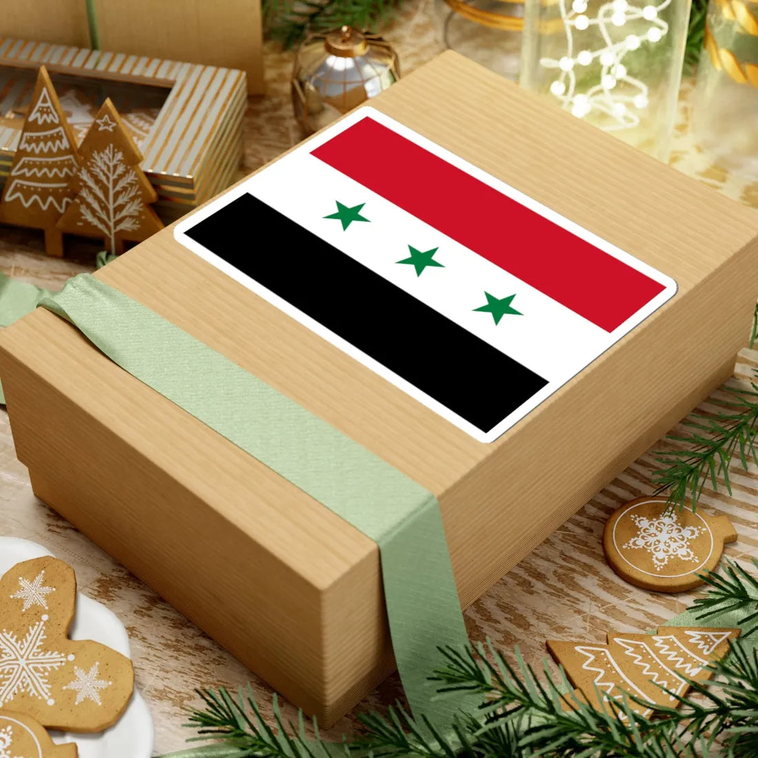 Flag of Iraq 1963-1991 (Iraq) STICKER Vinyl Kiss-Cut Decal - The Sticker Space