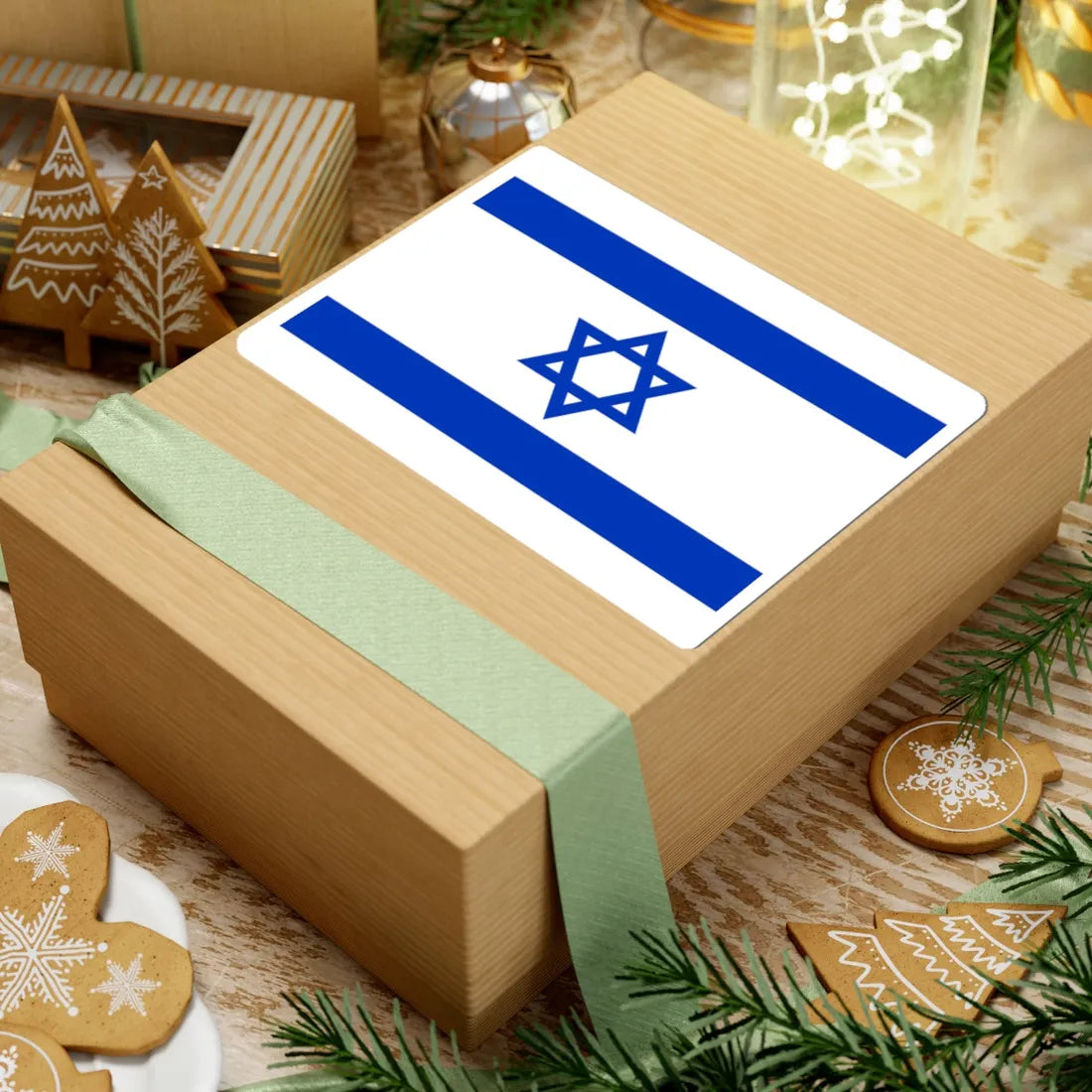 Flag of Israel simplified (Israel) STICKER Vinyl Kiss-Cut Decal - The Sticker Space