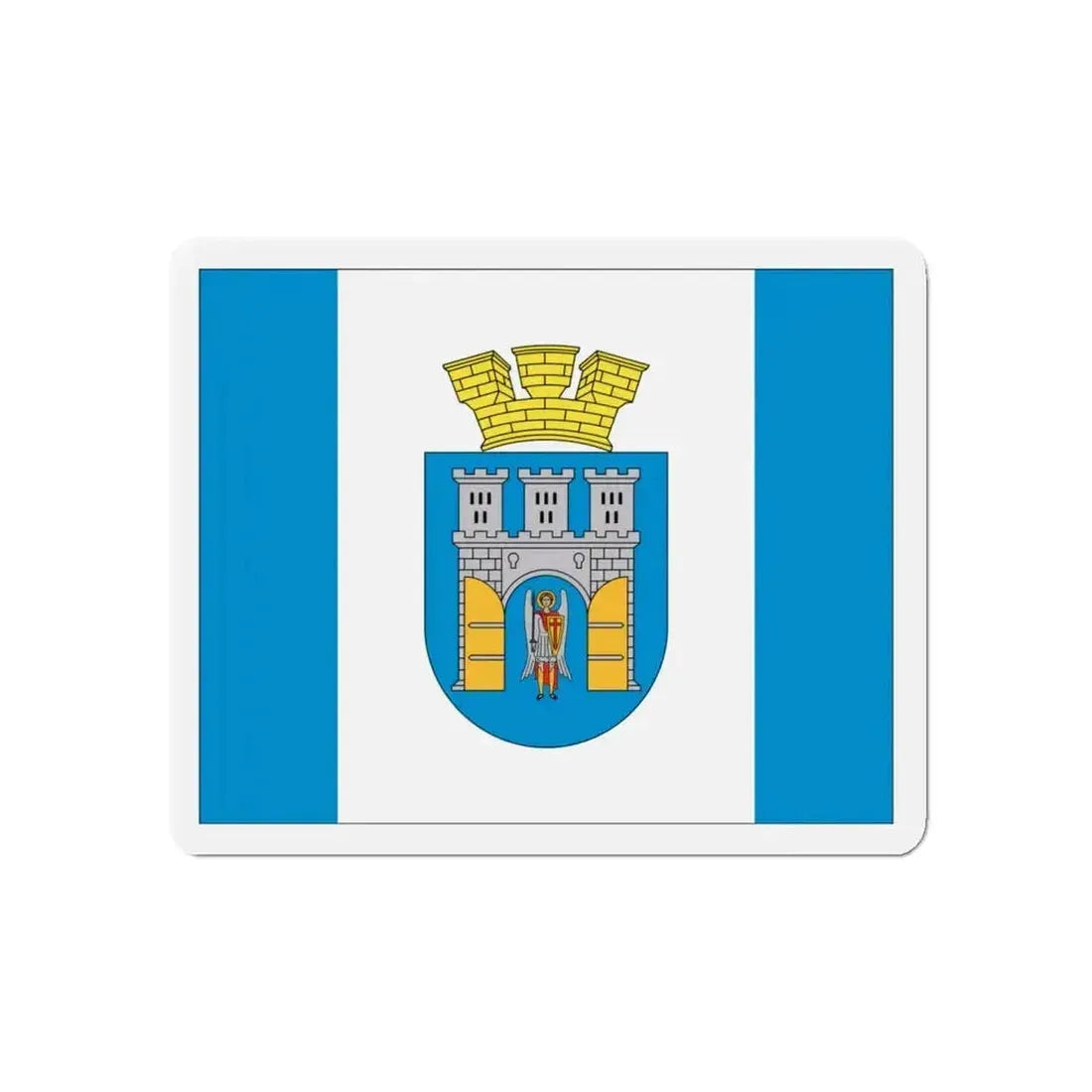 Flag of Ivano Frankivsk Ukraine - Refrigerator Magnet - The Sticker Space
