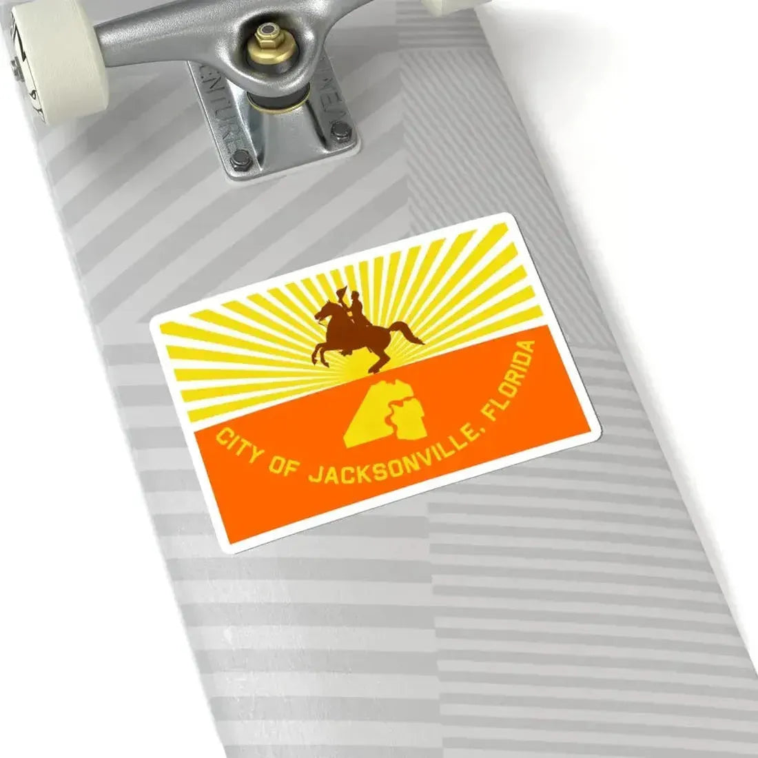 Flag of Jacksonville Florida (United States) STICKER Vinyl Kiss-Cut Decal - The Sticker Space