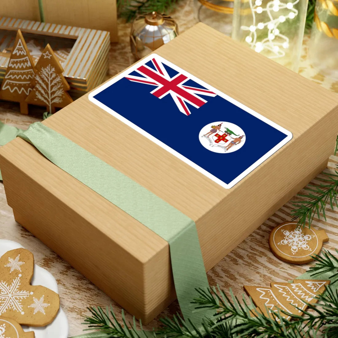 Flag of Jamaica 1906-1957 (Jamaica) STICKER Vinyl Kiss-Cut Decal - The Sticker Space