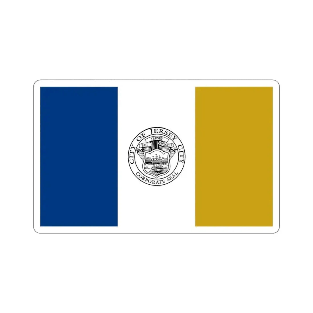 Flag of Jersey City USA STICKER Vinyl Die-Cut Decal - The Sticker Space