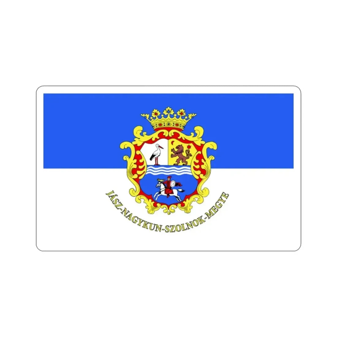 Flag of Jász Nagykun Szolnok County Hungary STICKER Vinyl Die-Cut Decal - The Sticker Space