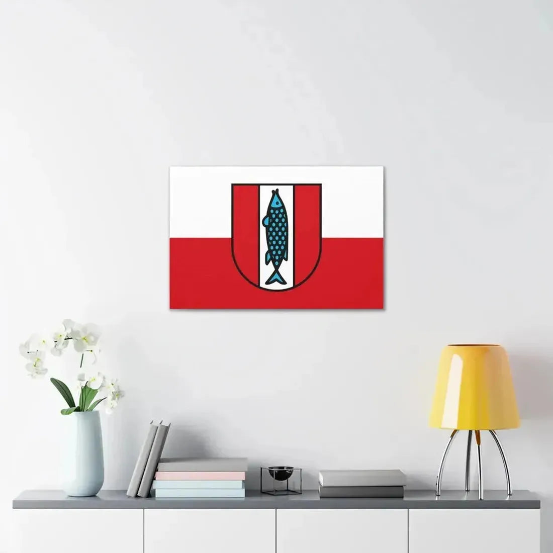 Flag of Kaiserslautern 2 Germany - Canvas Wall Art - The Sticker Space