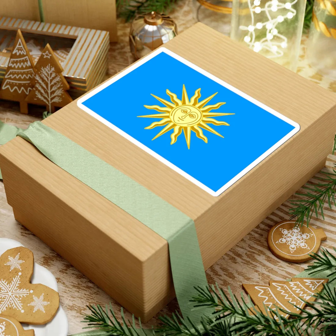 Flag of Kamianets-Podilskyi (Ukraine) STICKER Vinyl Kiss-Cut Decal - The Sticker Space