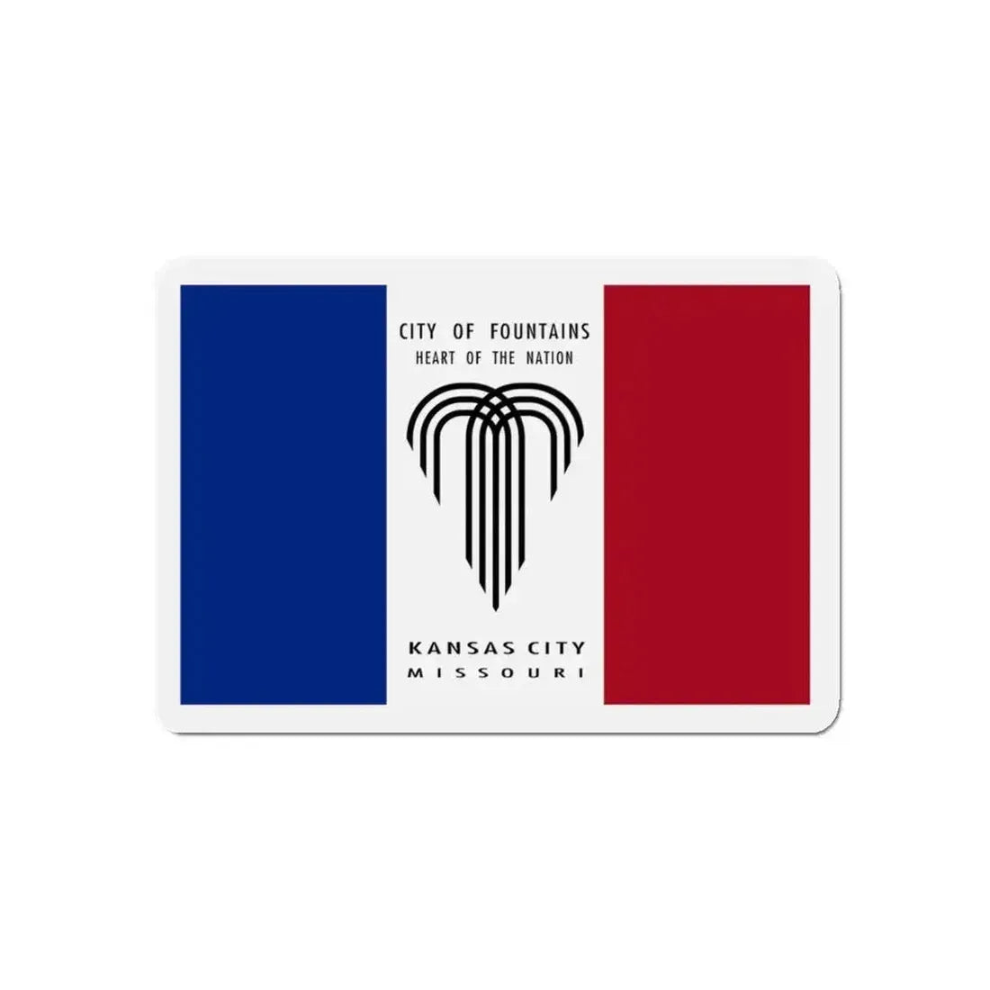 Flag of Kansas City Missouri - Refrigerator Magnet - The Sticker Space
