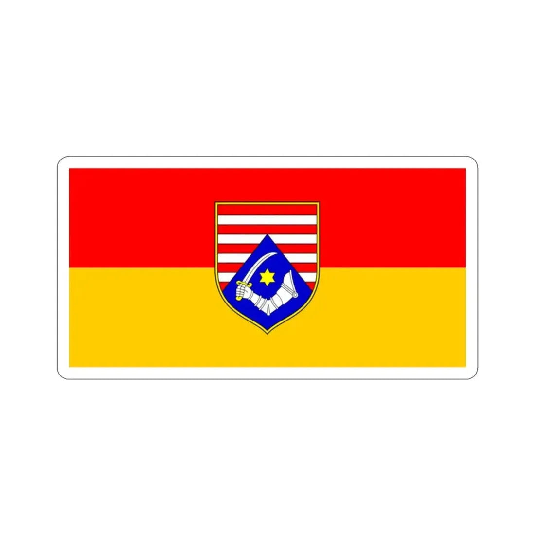 Flag of Karlovac County Croatia STICKER Vinyl Die-Cut Decal - The Sticker Space