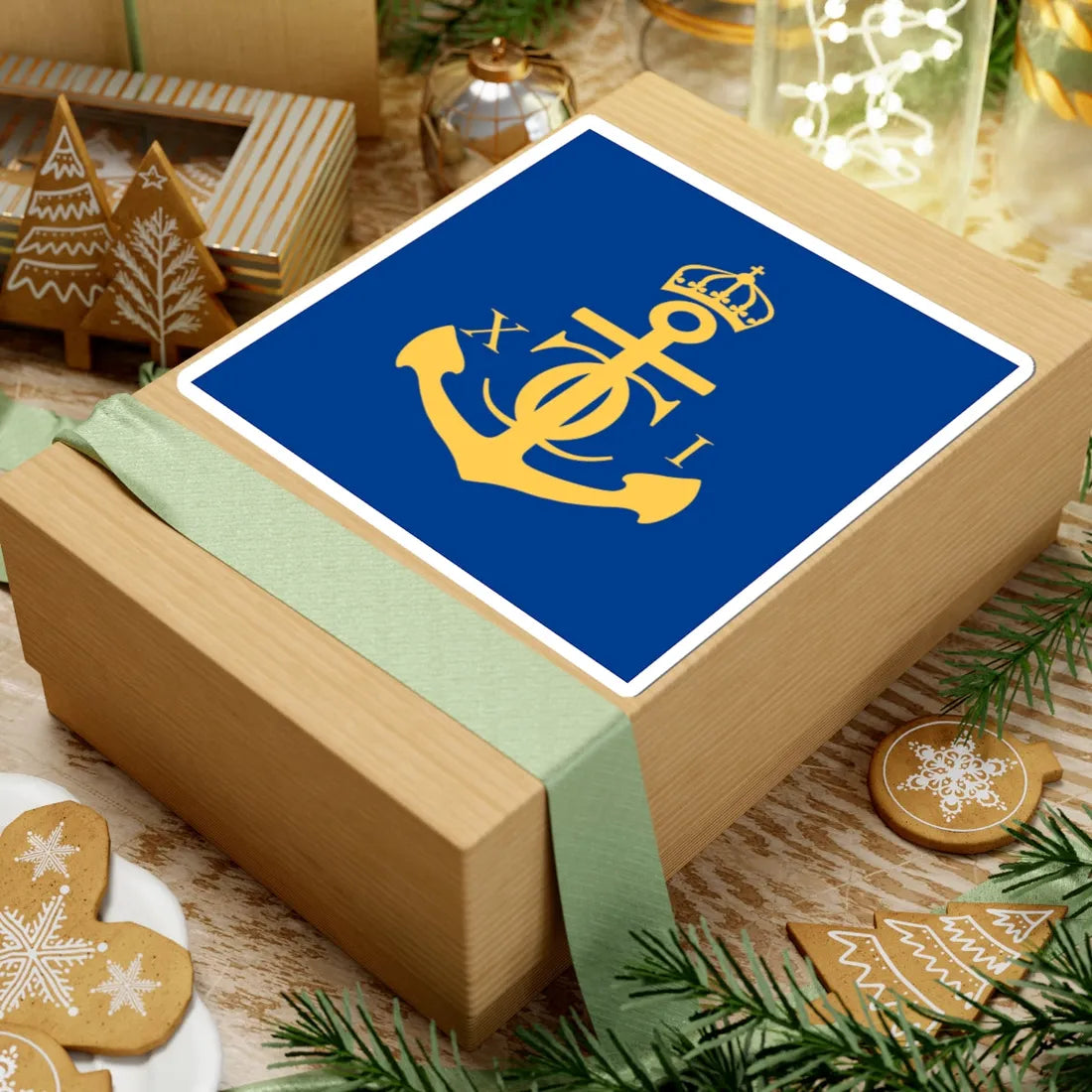 Flag of Karlskrona (Sweden) STICKER Vinyl Kiss-Cut Decal - The Sticker Space
