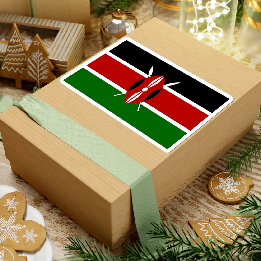 Flag of Kenya (Kenya) STICKER Vinyl Kiss-Cut Decal - The Sticker Space