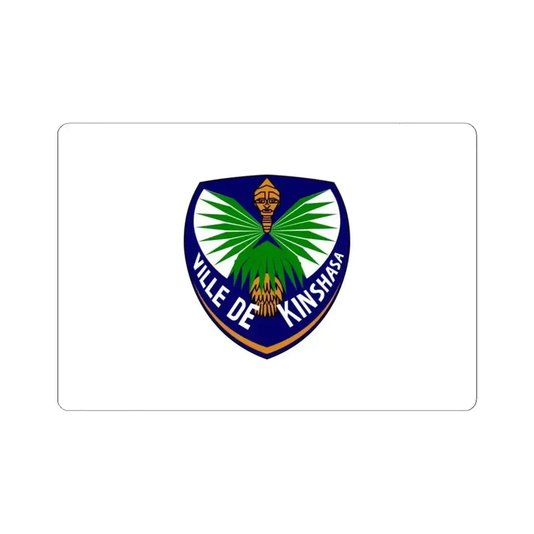 Flag of Kinshasa DRC (Congo) STICKER Vinyl Kiss-Cut Decal 6 Inch White - The Sticker Space