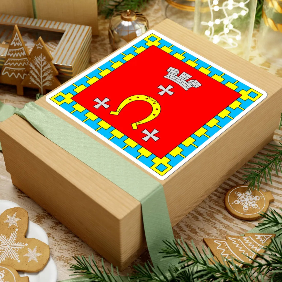 Flag of Kovel (Ukraine) STICKER Vinyl Kiss-Cut Decal - The Sticker Space