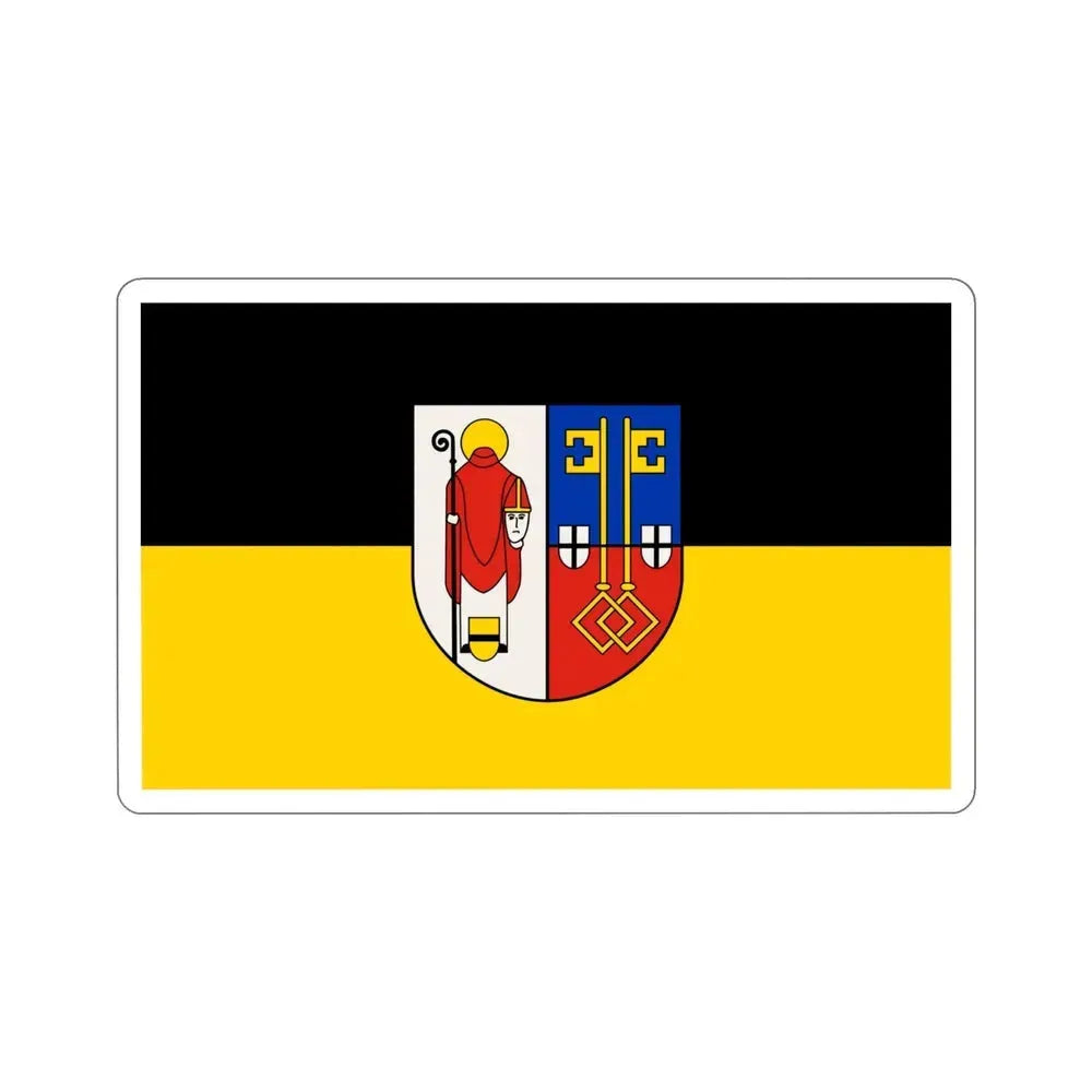 Flag of Krefeld Germany STICKER Vinyl Die-Cut Decal 4 Inch - The Sticker Space