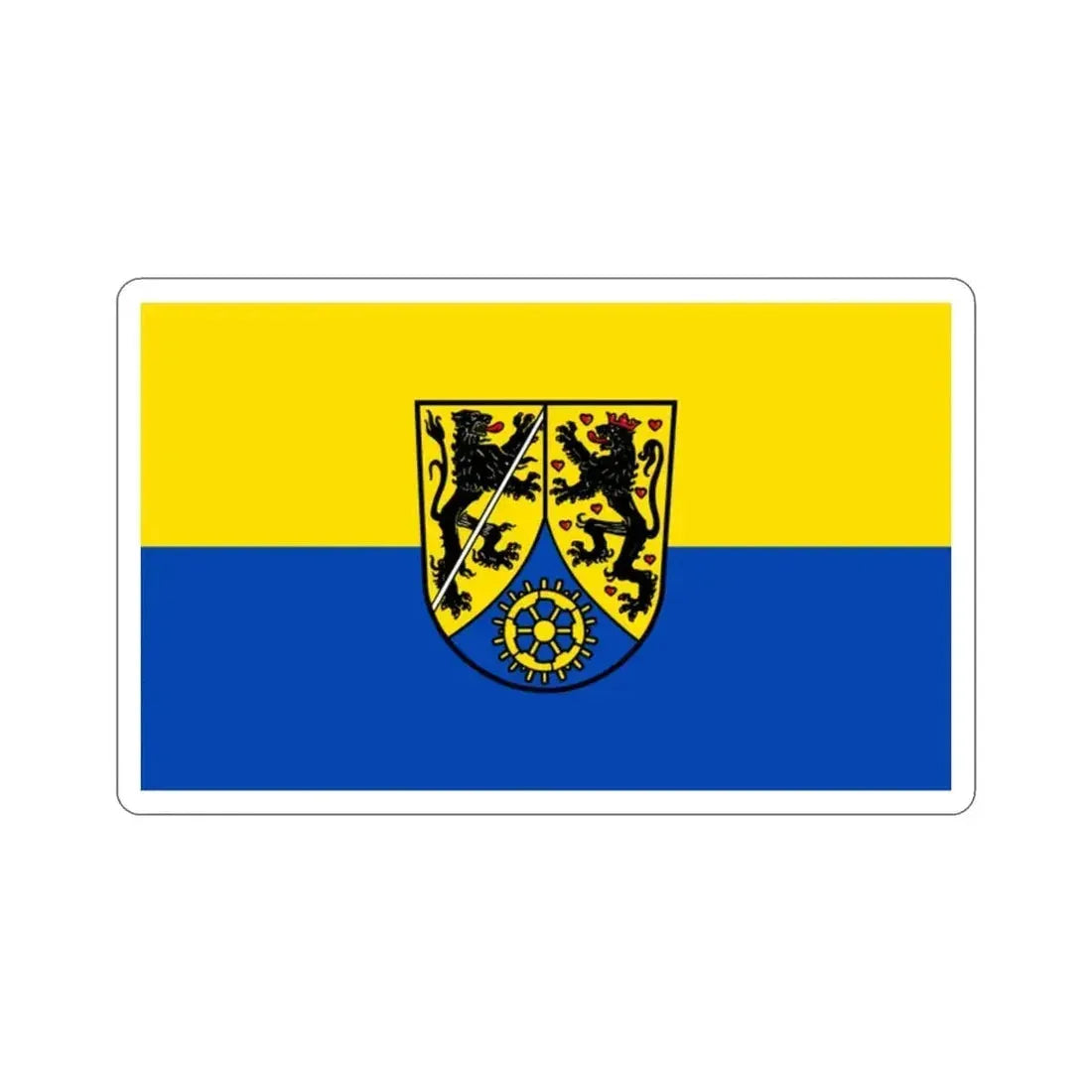 Flag of Kronach Germany STICKER Vinyl Die-Cut Decal - The Sticker Space