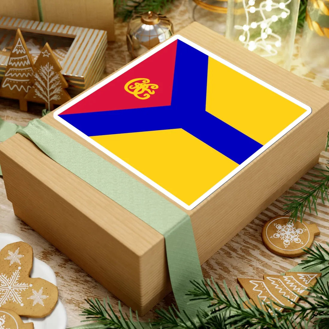 Flag of Kropyvnytskyi (Ukraine) STICKER Vinyl Kiss-Cut Decal - The Sticker Space