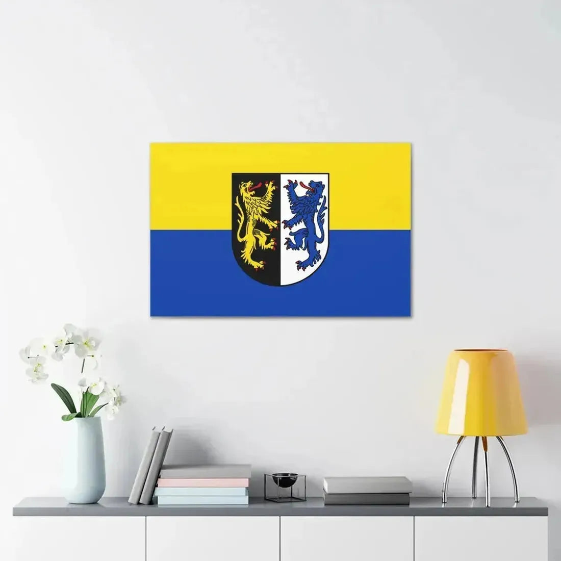 Flag of Kusel Germany - Canvas Wall Art - The Sticker Space