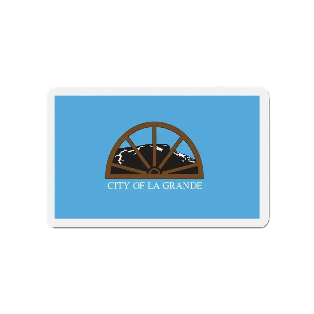 Flag of La Grande Oregon - Refrigerator Magnet - The Sticker Space