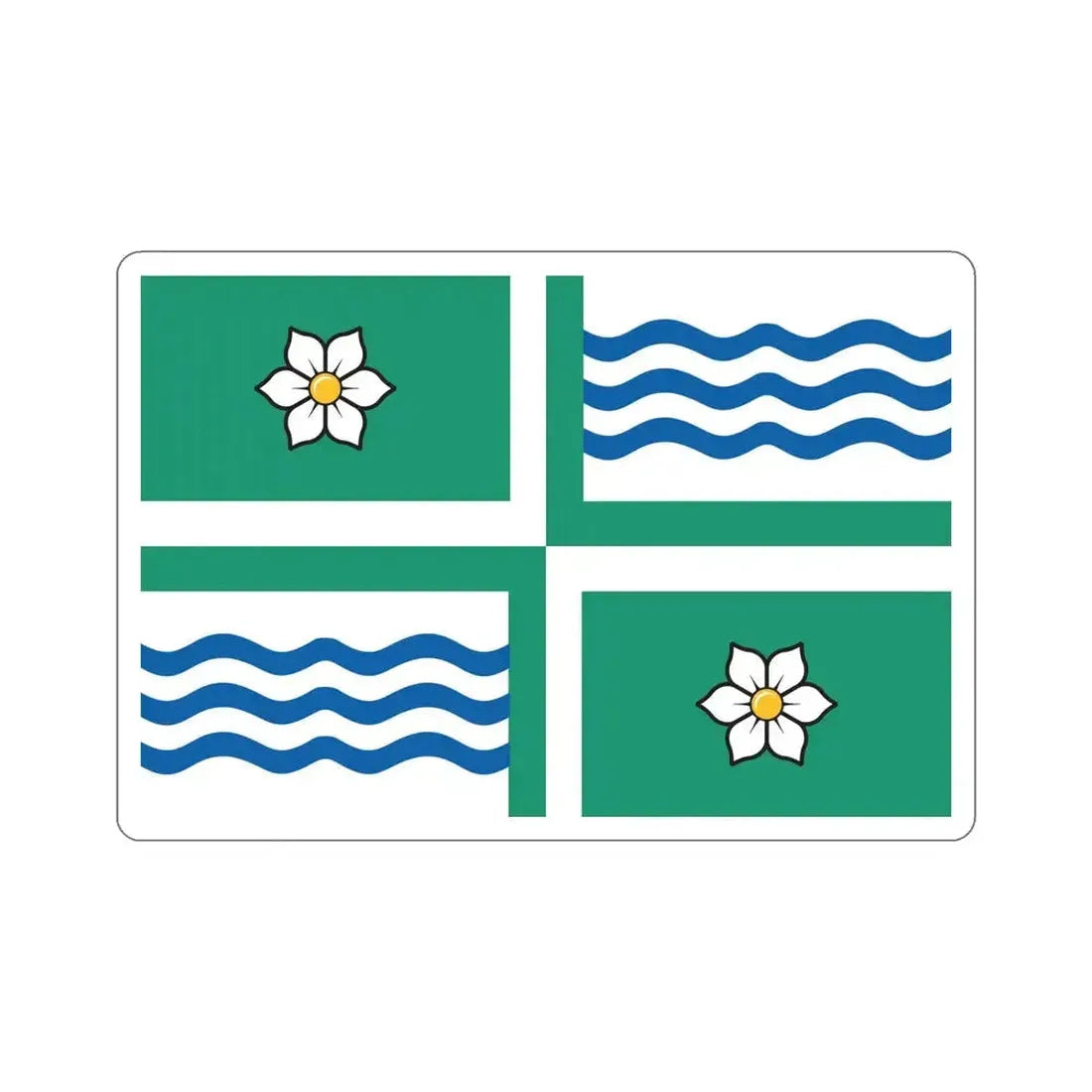 Flag of Langley British Columbia Canada STICKER Vinyl Die-Cut Decal 6 Inch - The Sticker Space