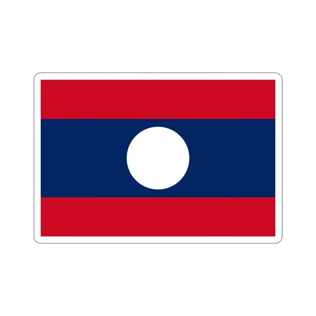 Flag of Laos STICKER Vinyl Die-Cut Decal - The Sticker Space