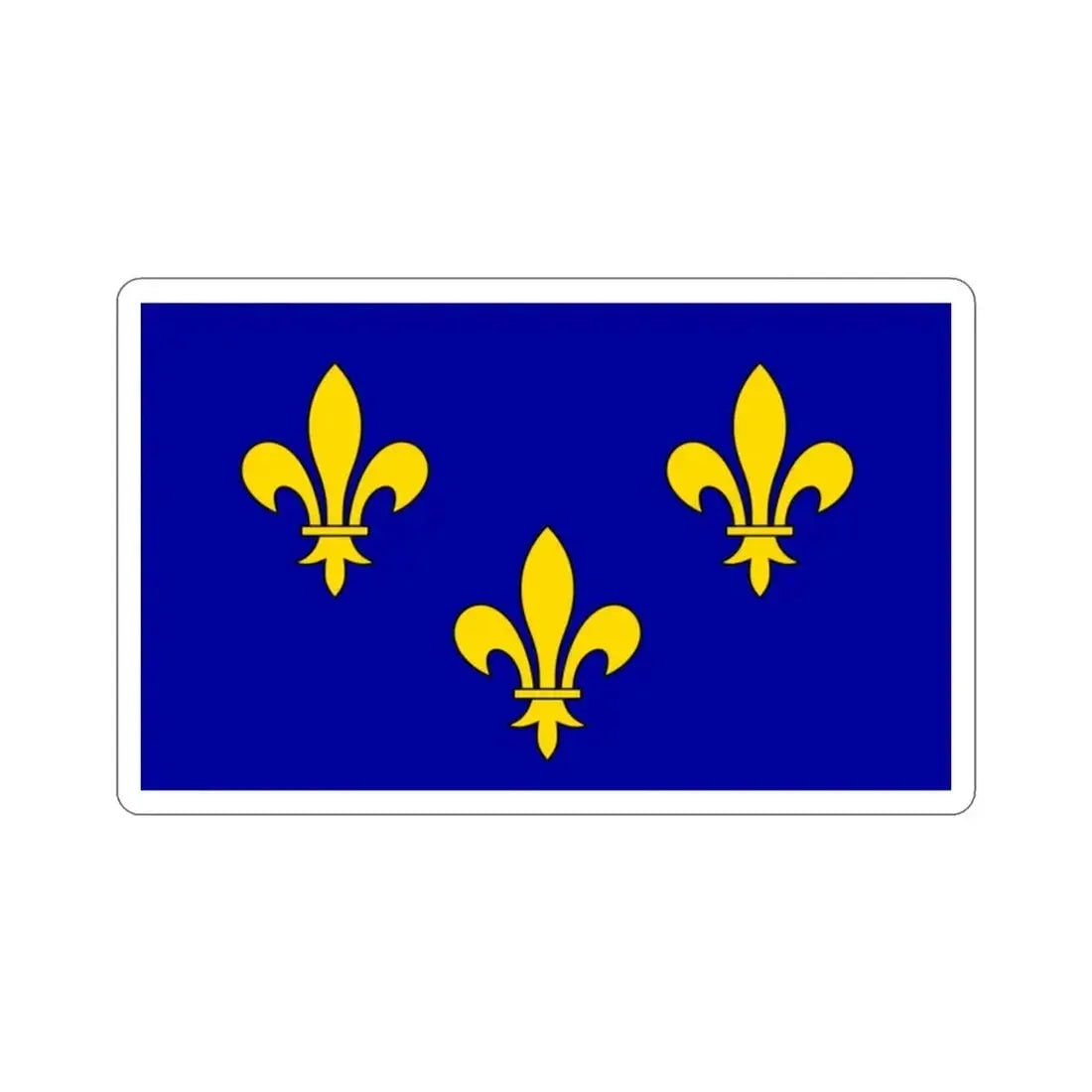 Flag of Île de France France 2 STICKER Vinyl Die-Cut Decal - The Sticker Space
