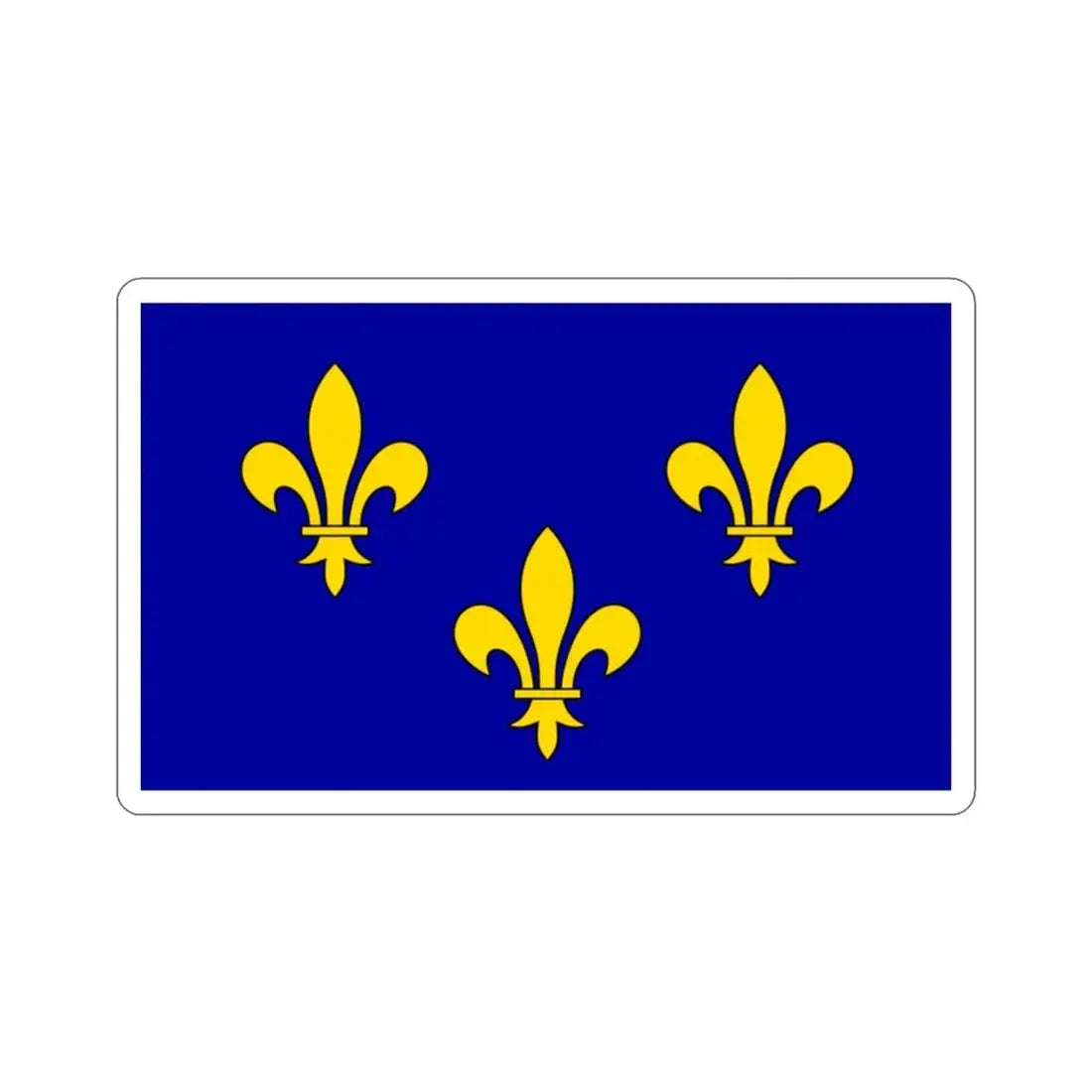 Flag of Île de France France 2 STICKER Vinyl Die-Cut Decal - The Sticker Space
