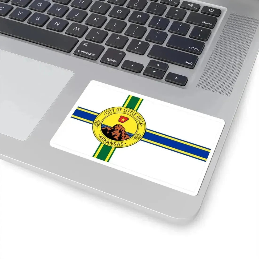 Flag of Little Rock Arkansas (United States) STICKER Vinyl Kiss-Cut Decal - The Sticker Space
