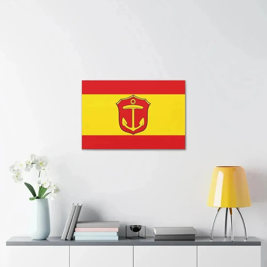 Flag of Ludwigshafen am Rhein Germany - Canvas Wall Art - The Sticker Space